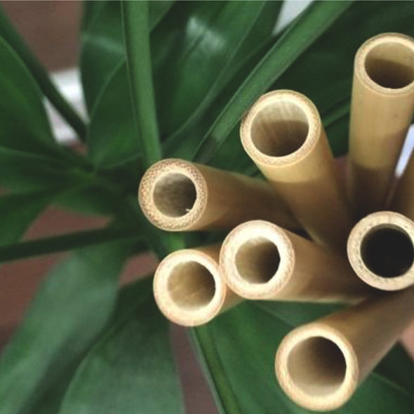 yellow bamboo straw